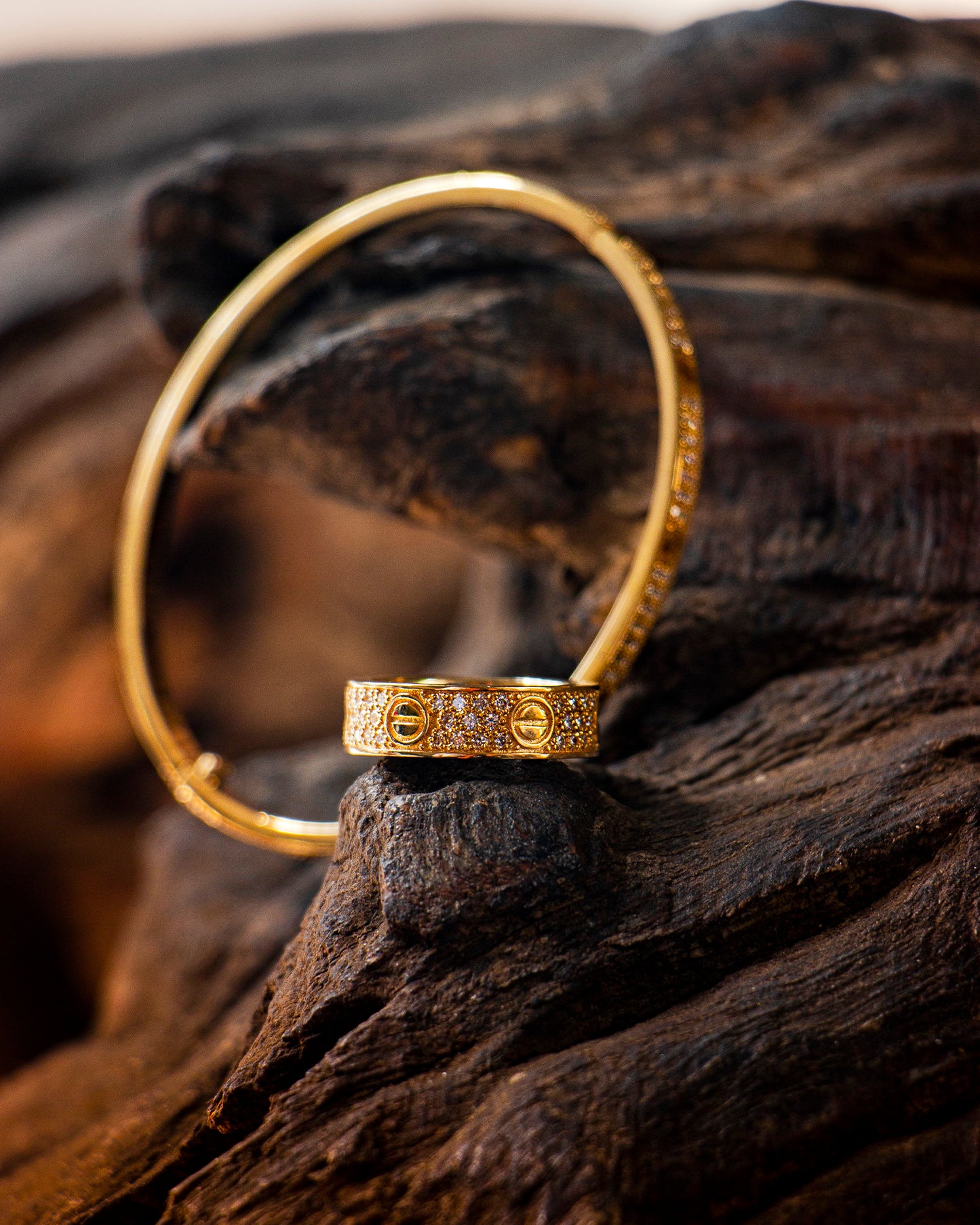 Brazalete de Tornillos Full Diamantes