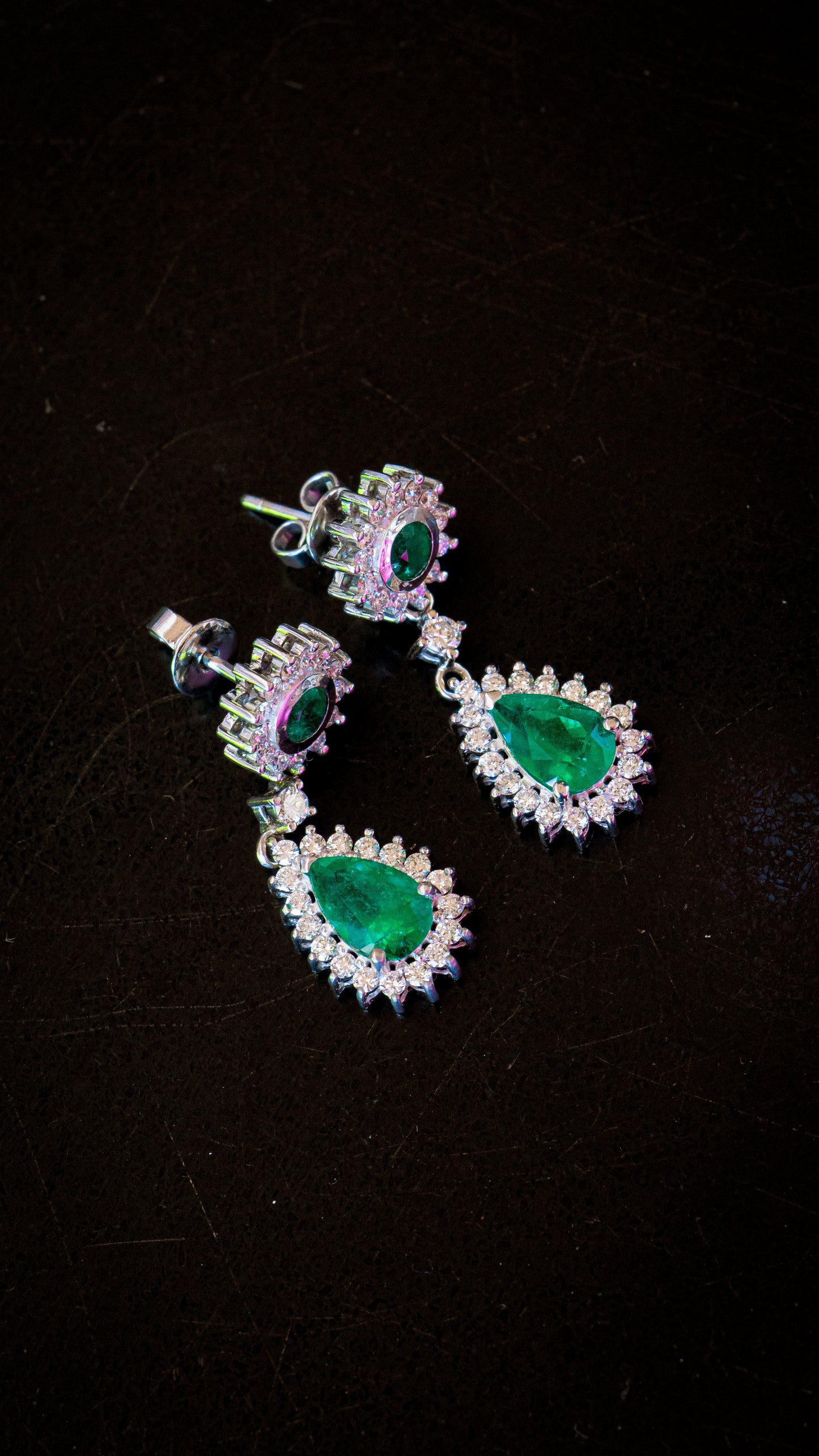 Aretes Esmeraldas Gota