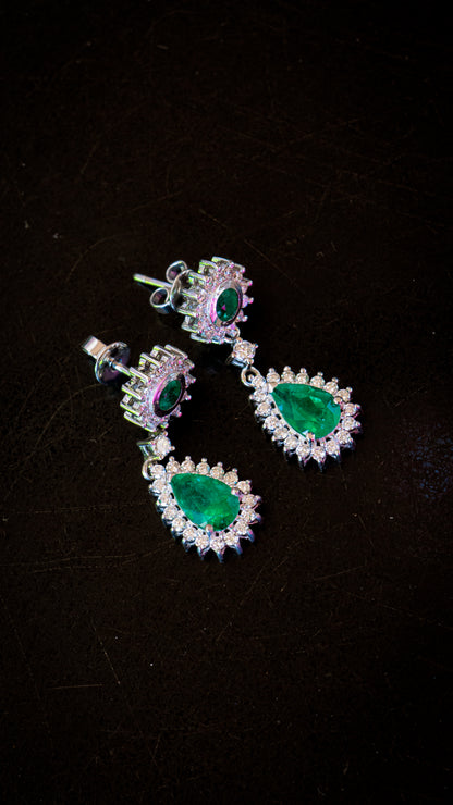 Aretes Esmeraldas Gota