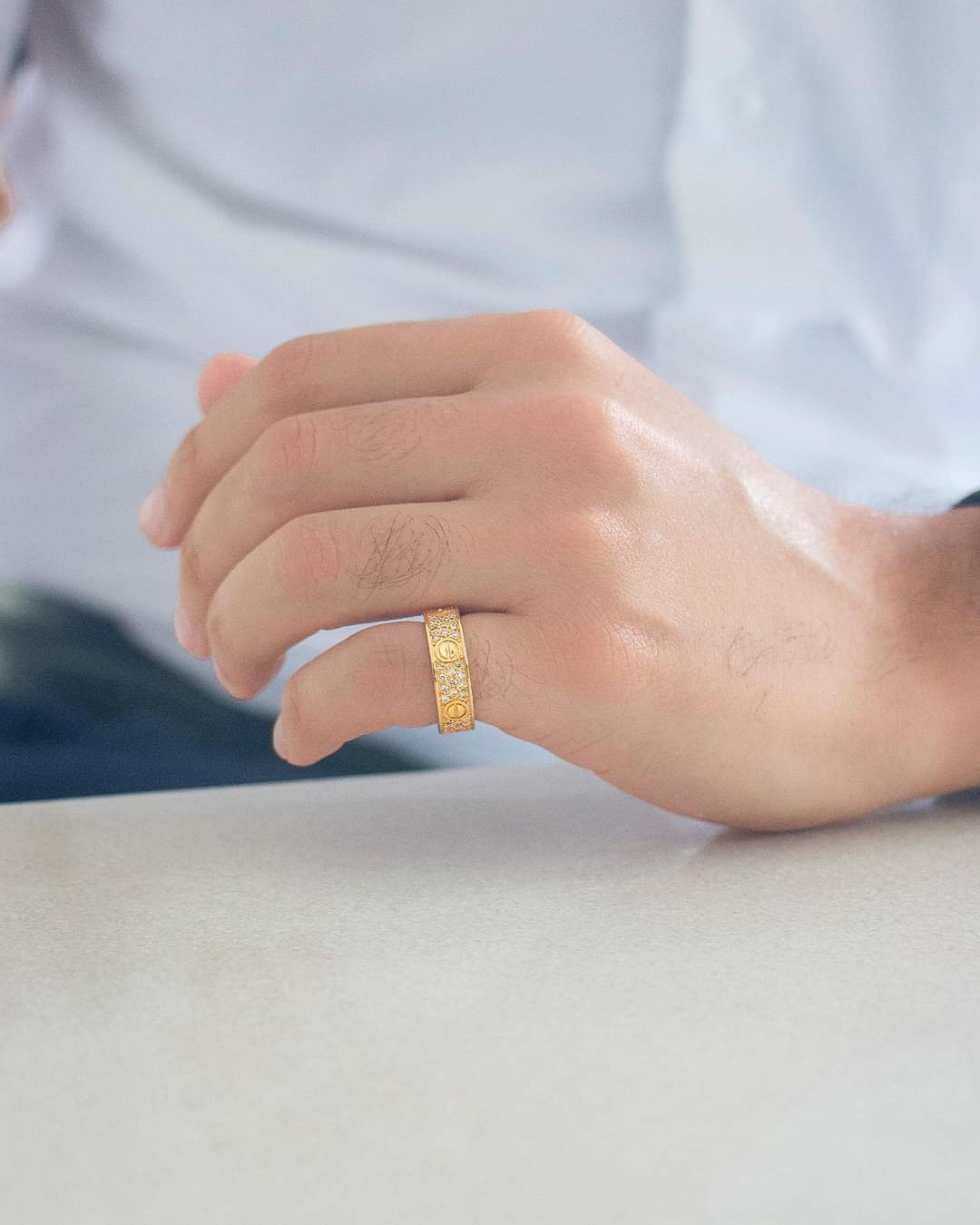 Anillo de Tornillos Full Diamantes