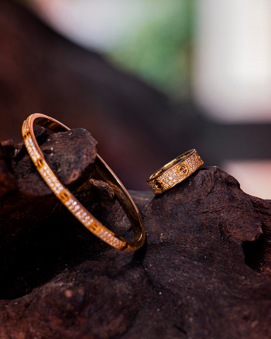 Brazalete de Tornillos Full Diamantes