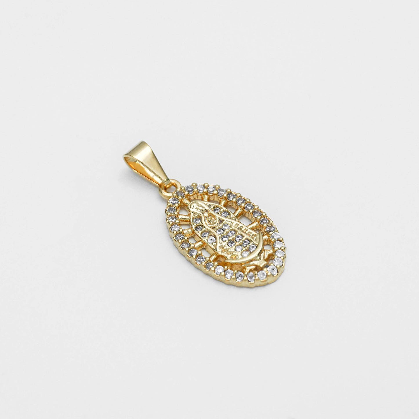Dije Guadalupe Swarovski Blancos